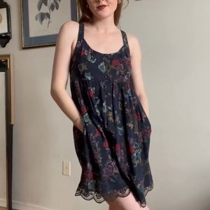 Y2K Butter Goods Floral Lace Babydoll Dress Medium